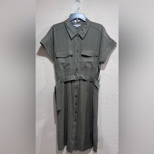 Green Button-Down Dress